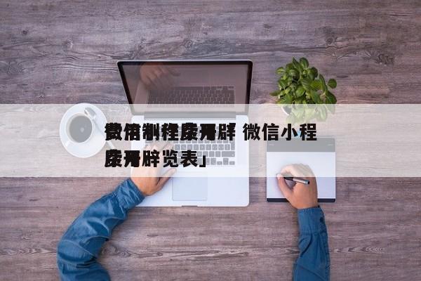 微信小程序开辟
费用制作费用「 微信小程序开辟
费用一览表」（微信小程序开发费用+制作费用） 网站建设