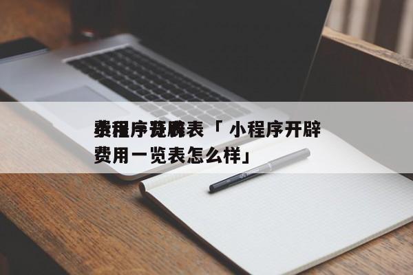 小程序开辟
费用一览表表「 小程序开辟
费用一览表怎么样」 小程序开发